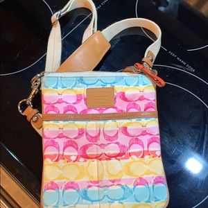 Coach crossbody colorful